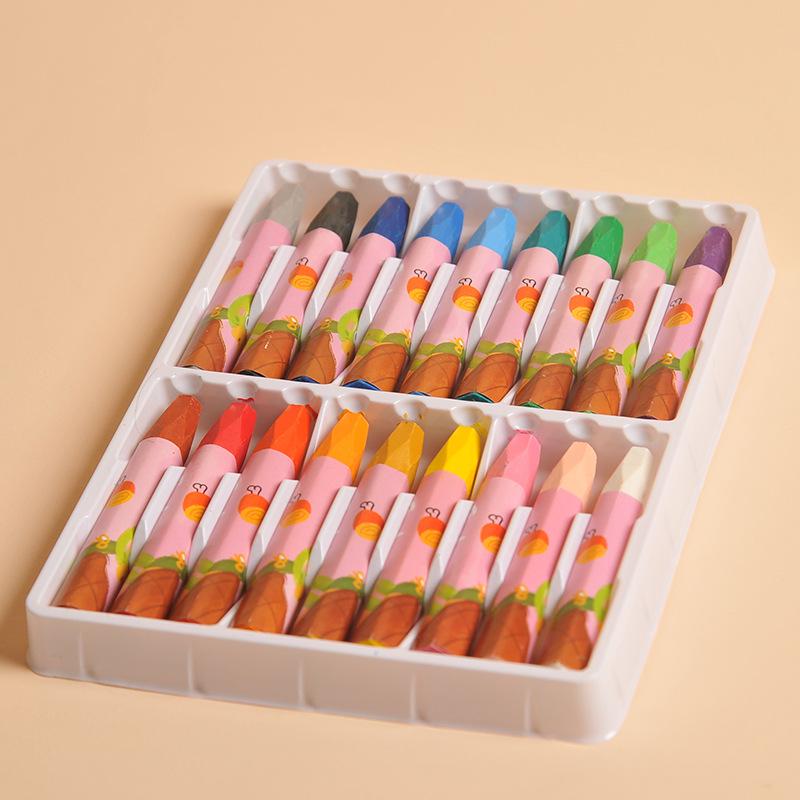 Little Fish Oil Pastel Crayons for Kids - Silky Painting & Coloring Sticks, Colored Pencils, Brushes for Kindergarten Use