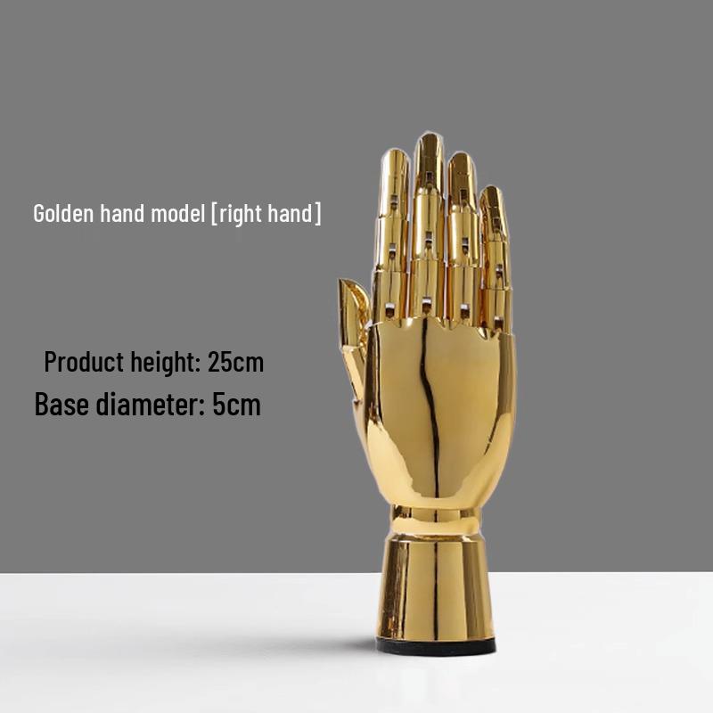 Electroplated Jewelry Display Stand: Mannequin Hand for Clothing Store Window, Glove Rack, and Ornament Display