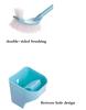 Plastic Toilet Brush Holder Set Bathroom Cleaning Kit Cleaner Curved Toilet Cleaning Brushes Househo