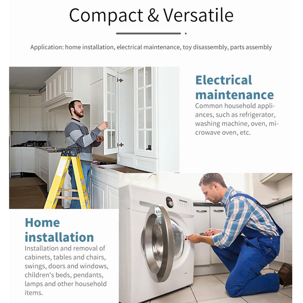 CS1902A Cordless Electric Screwdriver Kit 1.5Nm Mini Tools USB Charging 3.7V Electric Screwdriver Variable Speed