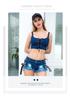 European & American High-Waist Ripped Plus Size Super Short Denim Shorts for Women