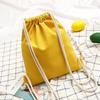 1 Pcs Drawstring Canvas Bag Large Capacity Backpack Student Tutoring Cloth Bag Lightweight And Casual Drawstring Pocket