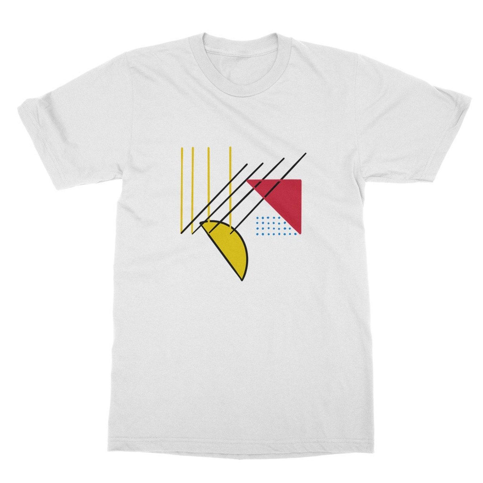 Geometric Bauhaus Style T-Shirt – Unisex Cotton Tee 2XL