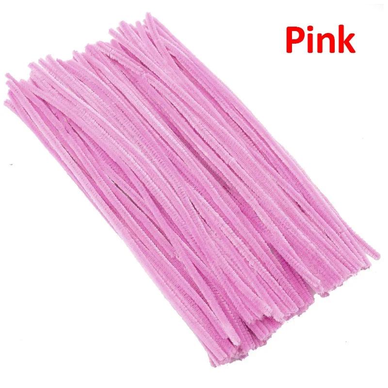 100/10pcs Chenille Stems Pipe Cleaners Twist Sticks Kids Plush Educational Toy Colorful Pipe Cleaner Handmade DIY Craft Supplies