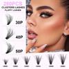 Diy Segmented Fried Hair Single Cluster False Eyelashes 14 Rows Large Capacity Daily Makeup