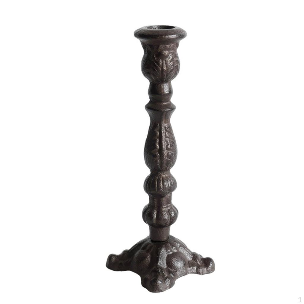 Tabletop Candle Holder Antique Metal VintageStyle Candlestick for Dining Table,