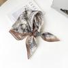 Temperament Silk Scarf Square Scarf Women's Soft Xili Yarn Versatile Scarf Sun Protection Neck Covering Scarf Cashew Nut Square Scarf Thin Scarf