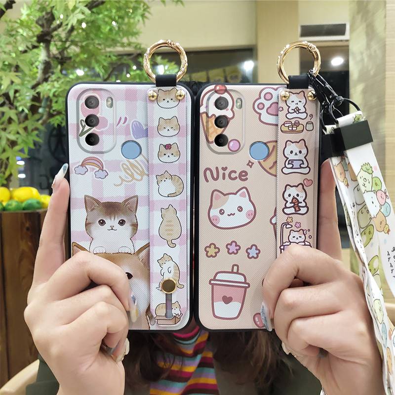 Fashion Design Kickstand Phone Case For MOTO G31 With Fingerprint/XT2173-1 Dirt-resistant Soft case Back Cover Silicone