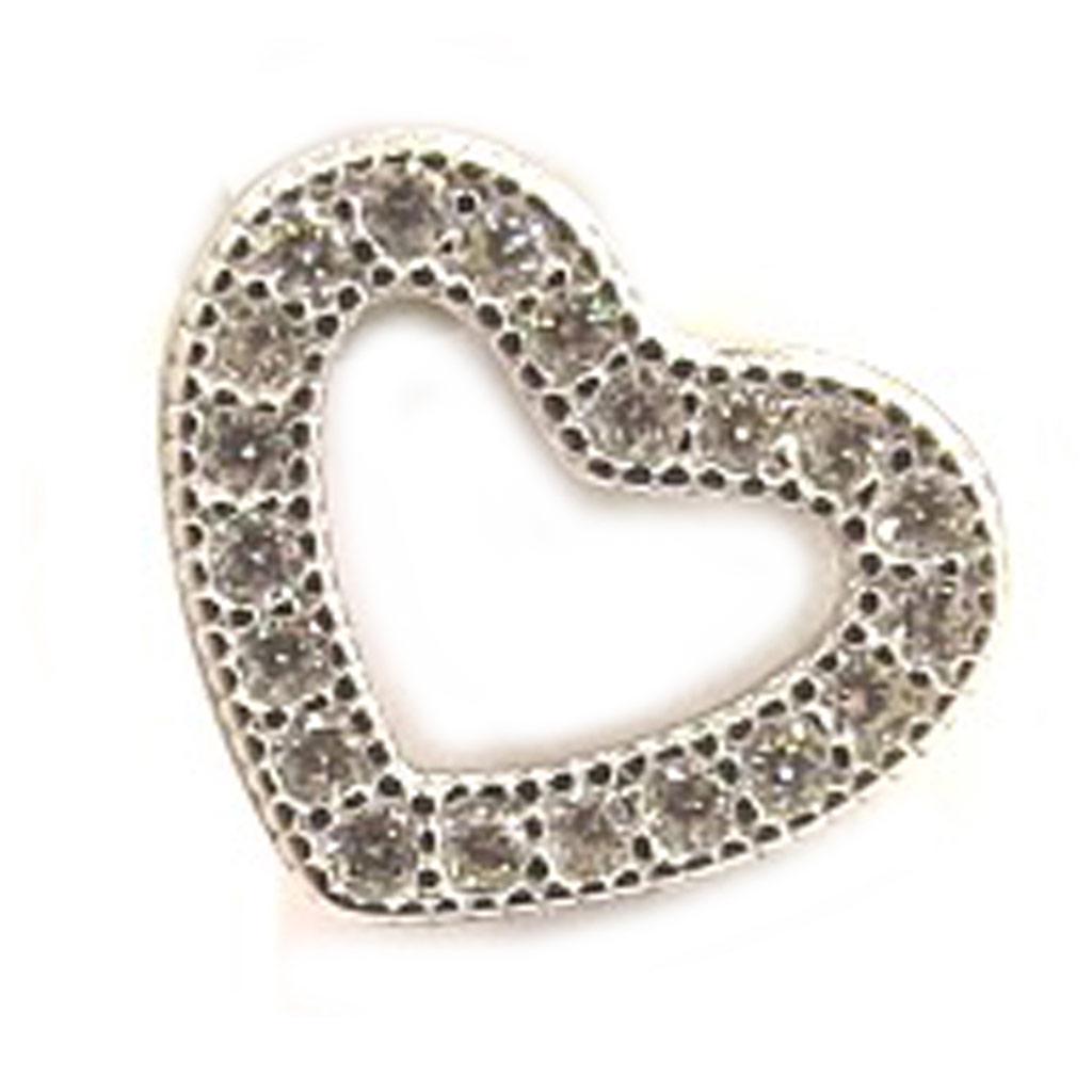 Les Trésors De Lily [L1159] - Silver Pendant 'Love' White Silver - 9x8 Mm