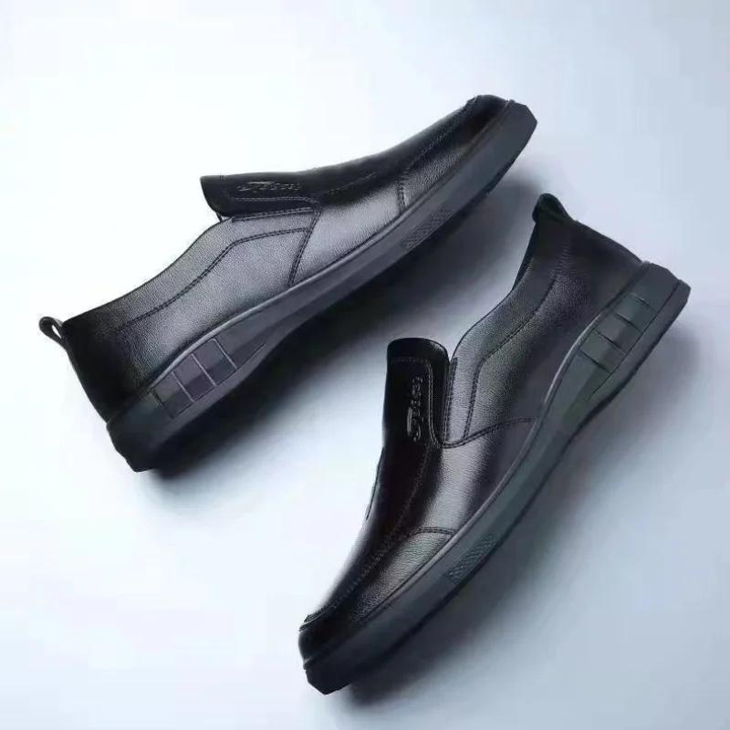 Fashion Social Shoe Male Cowhide Casual Business Cheap Clearance Footwear Clothing High Quality Fashion 39 Party New Men's Formal Shoes
