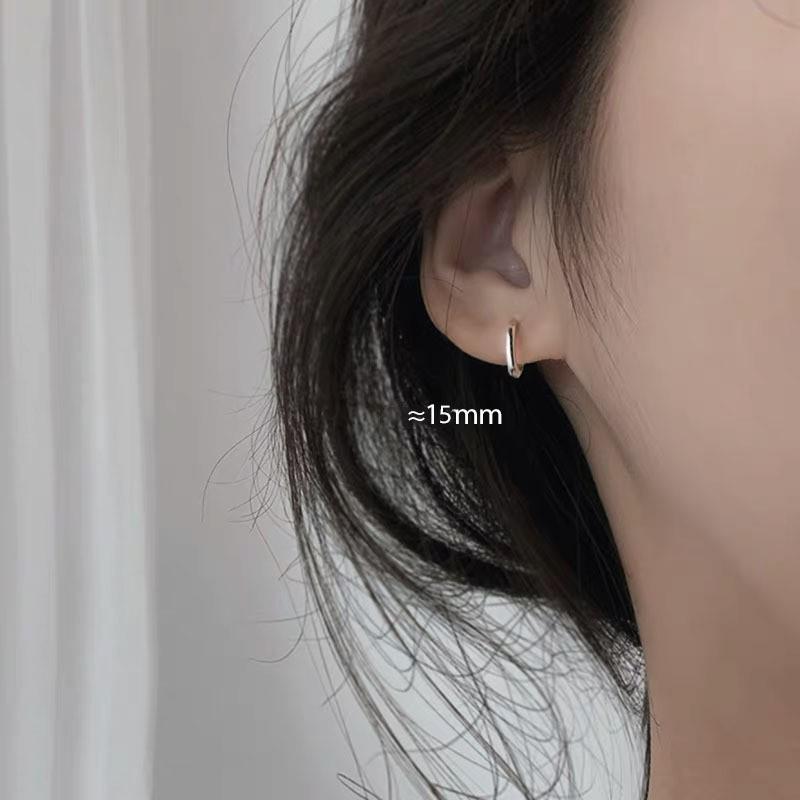 Korean Style Geometric Circle Earrings: Elegant, Versatile Ear Jewelry for Women and Students