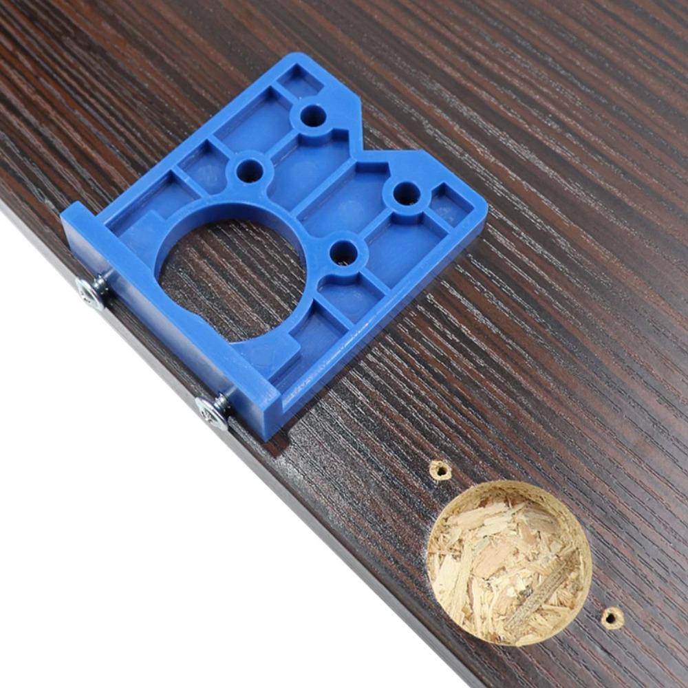 35mm Hinge Hole Drilling Guide Locator DIY Wood Furniture Door Cabinets Hinge Installation Drilling Jig ABS Woodworking Tools