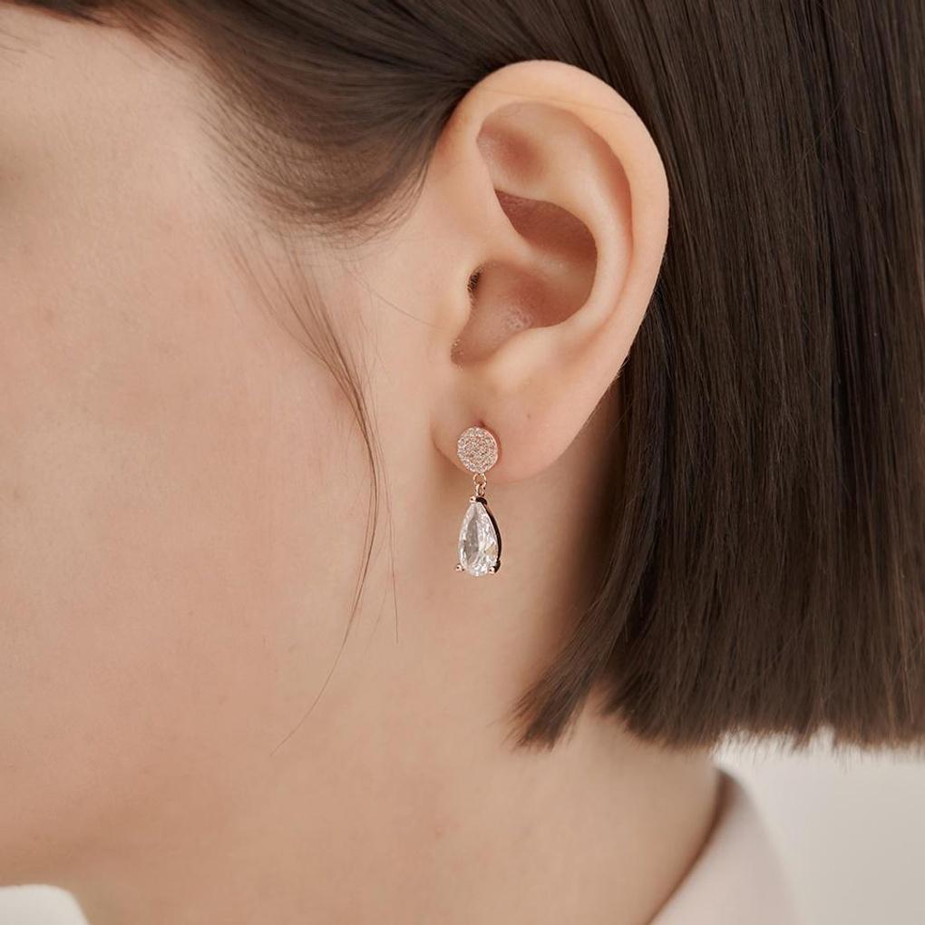 [ELLE Jewelry] 14K GF Water Drop Cubic Drop Earrings ELGPEE566