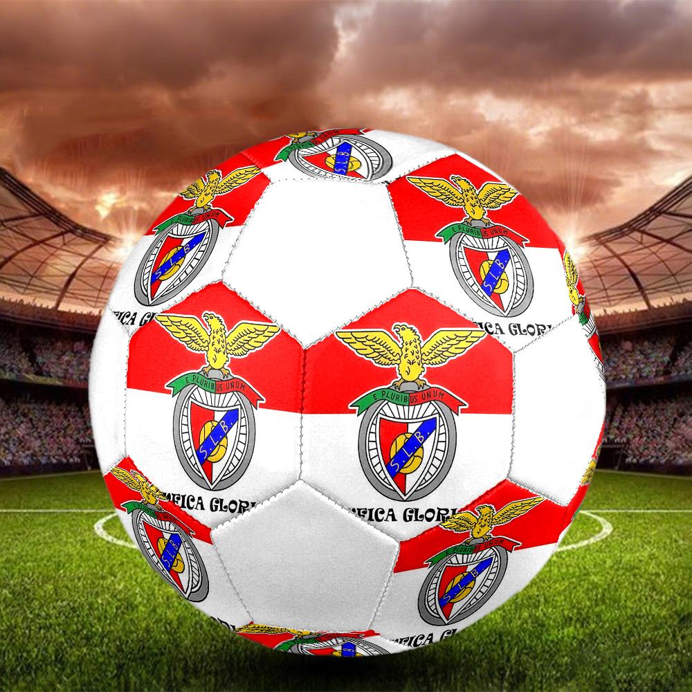 1 Stück Benfica Größe 5 Fußball Prag Hallenfußball Bunt Alle Altersgruppen Maschinengenäht PVC Wettkampfbereit Langlebig Hoher Rückprall