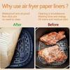 100 High-Quality Air Fryer Pad Paper - Thickened, Non-Stick, Oil-Resistant, Suitable For 2-8 Air Fryer - Essential Kitchen And