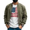 Foreign trade spring and autumn suede solid color men's zipper jacket casual retro long-sleeved cardigan jacket men