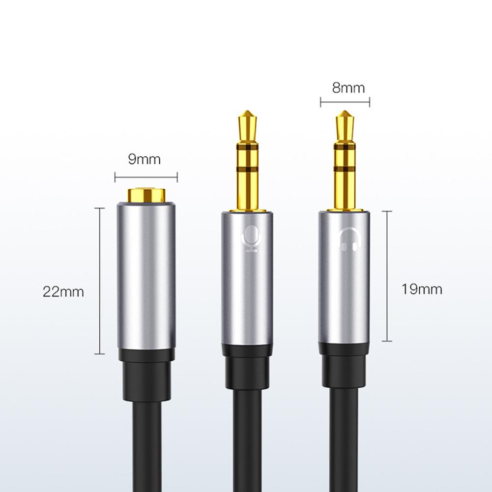 3.5 One Female to Two Male 2 In 1   Cable TV Amplifier Sound Car Connecting Wire