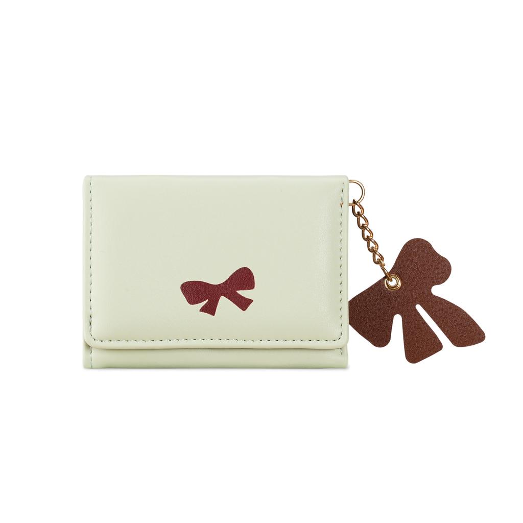 Wooden Bow~ Women's Wallet Cute Girl Portable Multifunctional Change Bag