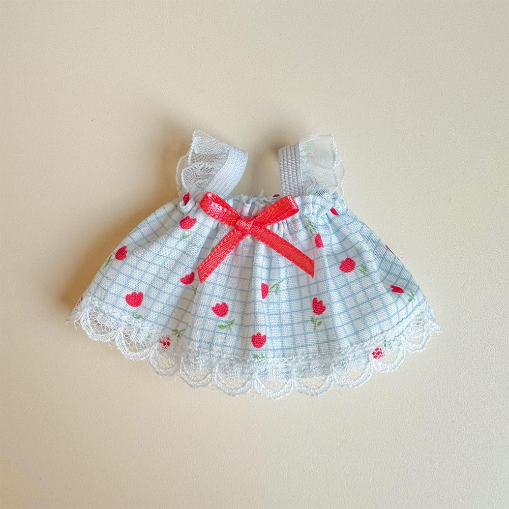 For 17cm Labubu Doll Dress Cute Doll Lovely Clothes Accessories Princess Dress Plush Dolls Clothes