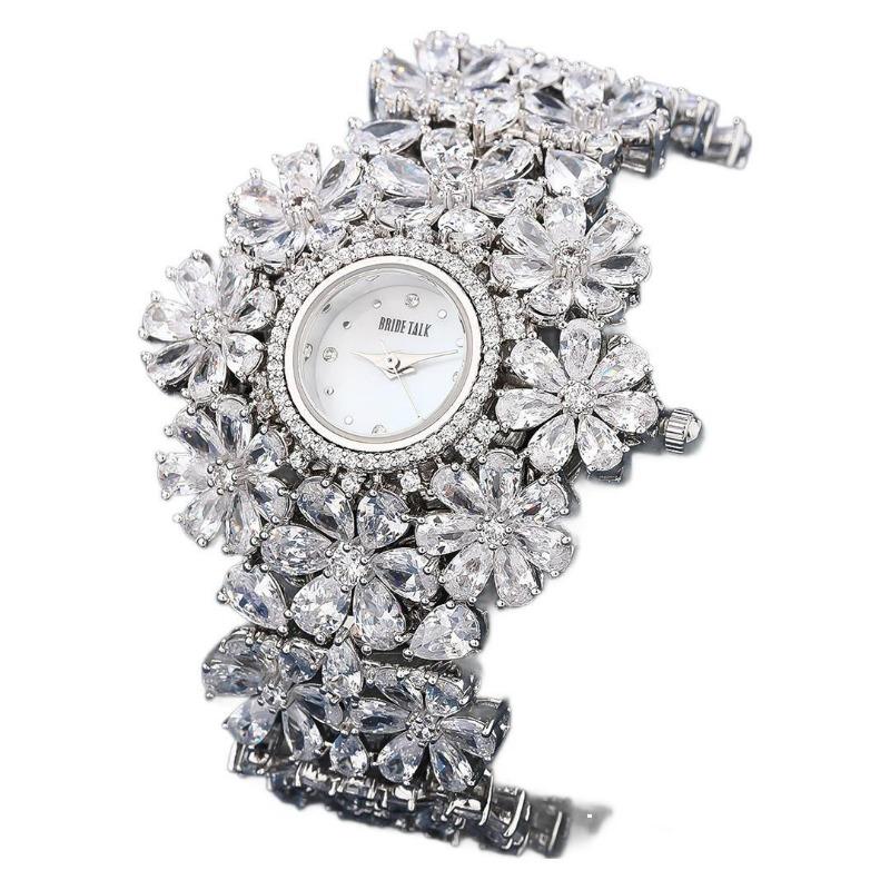 Wedding Language Original Niche Design Exquisite Full of Zircon Gypsy Temperament Watch Female Simple European and American Style