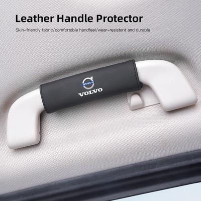 Leather Car Roof Armrest Handle Protection Cover Auto Interior For V60 V40 XC90 S60 C30 XC60 V50 V70 S90 AWD XC40 S80 V90