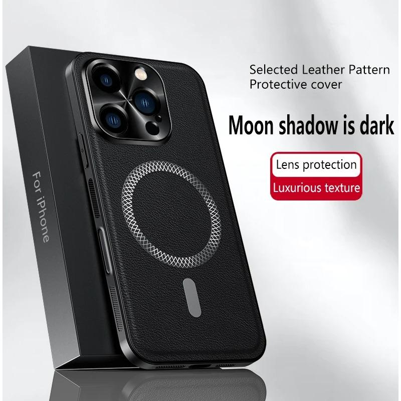 Retro Leather Magnetic Phone Case For iPhone 17 16 11 12 13 14 15 Pro Max Plus Business Camera Protection Shockproof Thin Cover