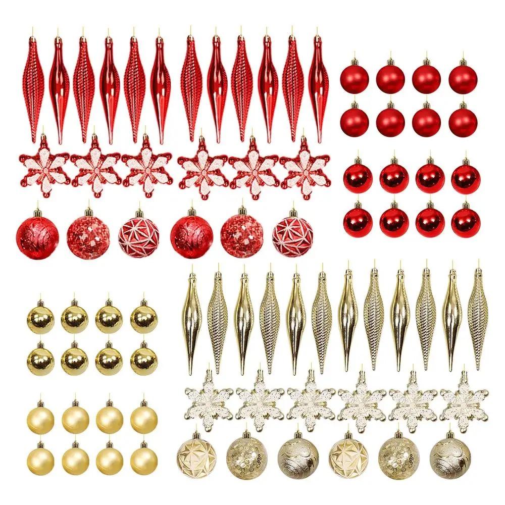 40 Pcs Electroplated Christmas Baubles Balls Plastic Christmas Tree Pendant  Gift