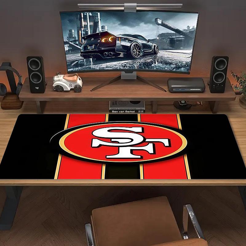 San Francisco 49ers Print Cushion Non-slip Laptop Tablet Big Mousepad XXL Mat Mini PC Playmat With Lock edge