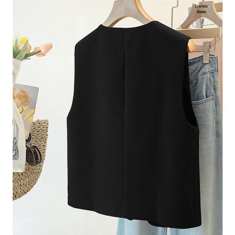 Sybill She Women's Single-Breasted Round Neck Vest