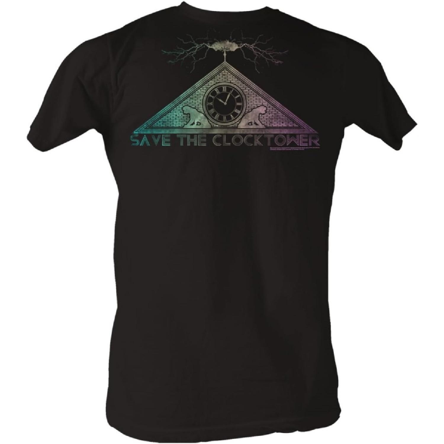 Back to the Future - Clock Tower Mens T-Shirt in Coal, Medium, Coal XXXXXL разноцветный