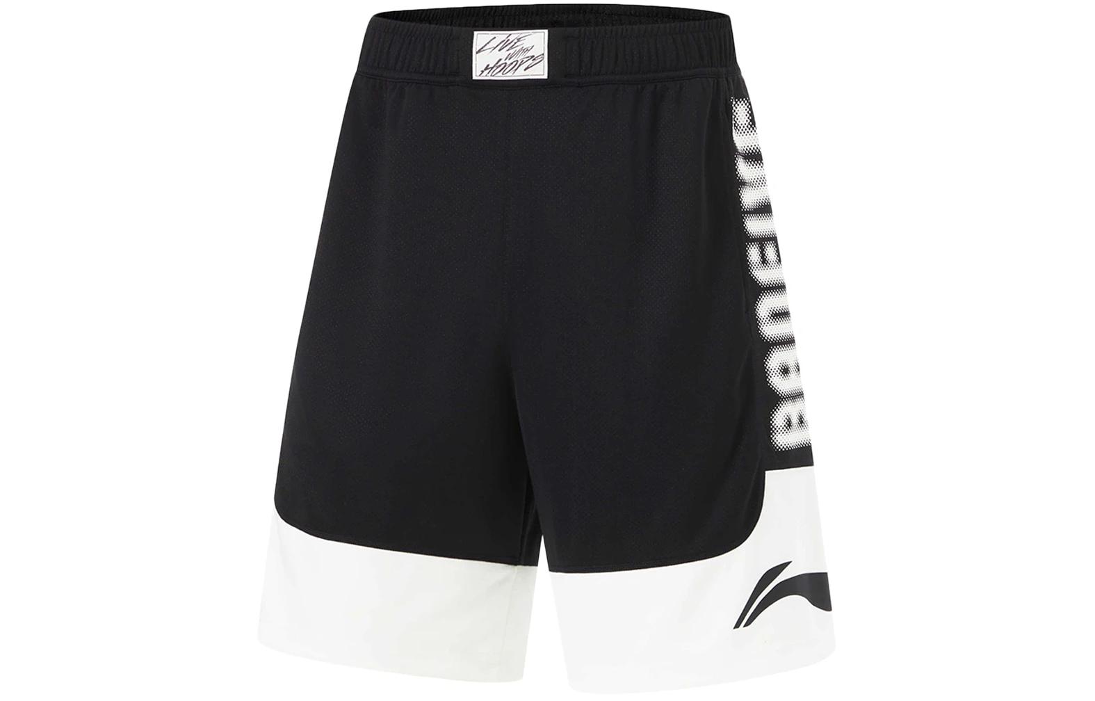 Li Ning Badfive Sports Shorts Men s Black Ivory AAPU113-1 M