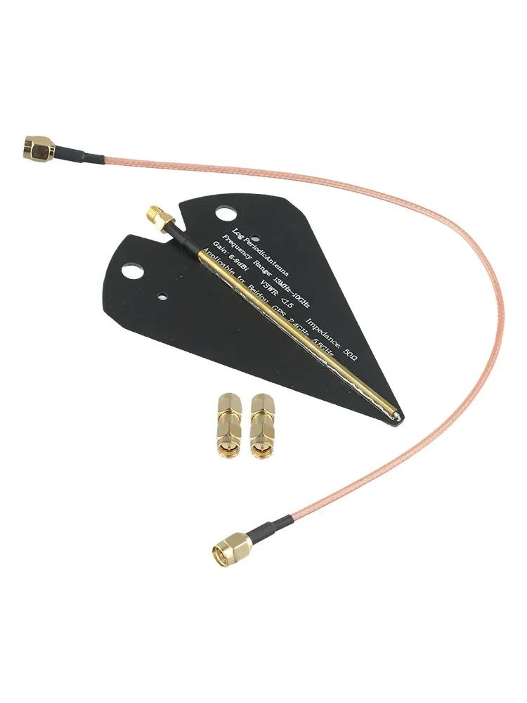 1pc HT5 Upgraded 1300MHz-10GHz UWB Log-Periodic Antenna Linear Polarized Directional Antenna For 2.4GHZ/5.8GHZ VTX Connector