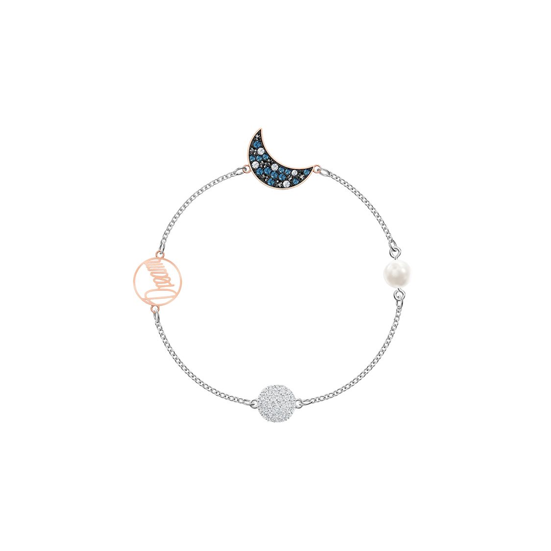Swarovski Remix Collection Mysterious Moon Crystal Bracelet Women bracelet Blue 5490934 Box (Random Color),M