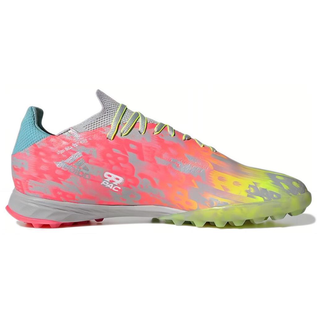 Adidas X Speedflow .1 Round Toe High-End Low-Top TF (Rubber Studs) Slip-Resistant Durable Fit Soccer Shoes Men Soccer Shoes Silver Pink Yellow GX3771