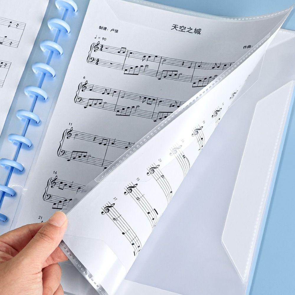 Transparent Music Score Folder A4 Piano Sheets Folder Creative Document Storage Organizer