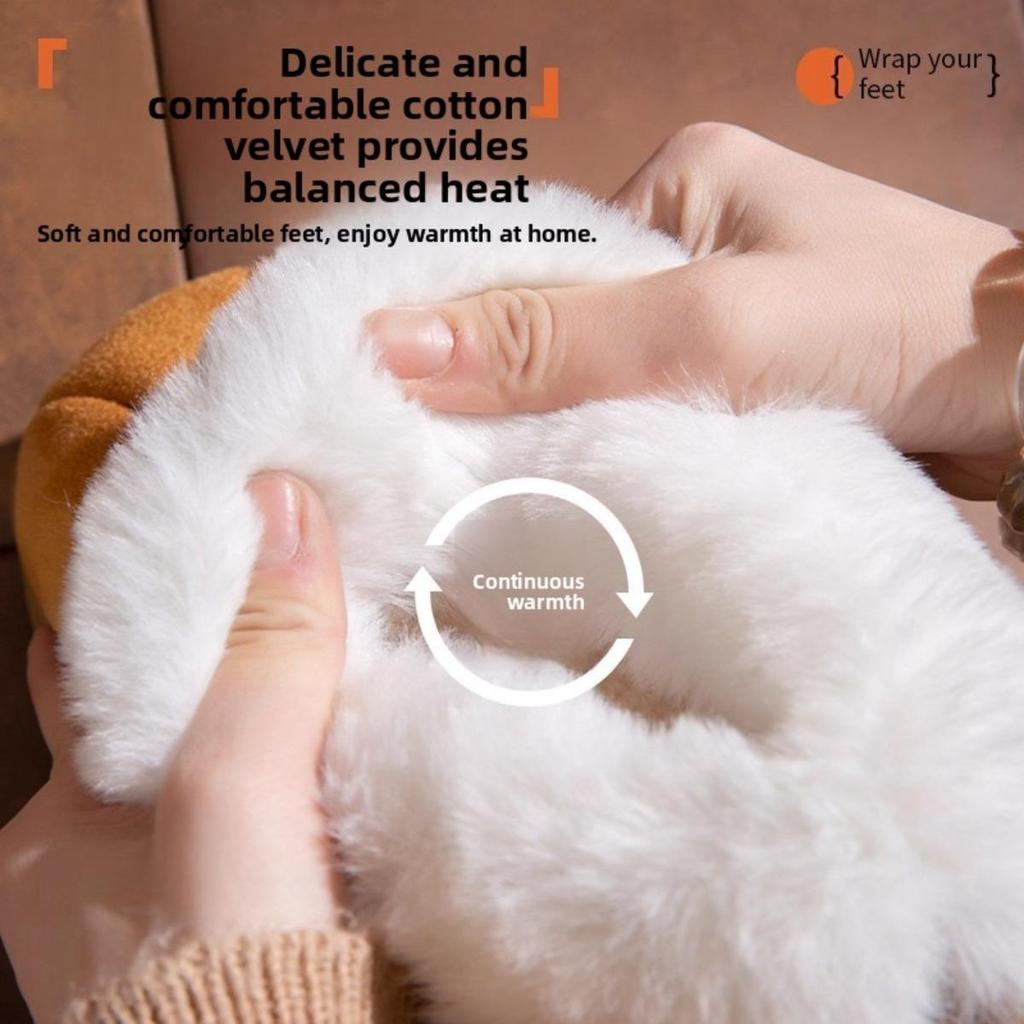 Pantofole in Cotone a Suola Spessa per l'Autunno e l'Inverno da Donna, 2 Altezze Aumentate, Calde e Morbide