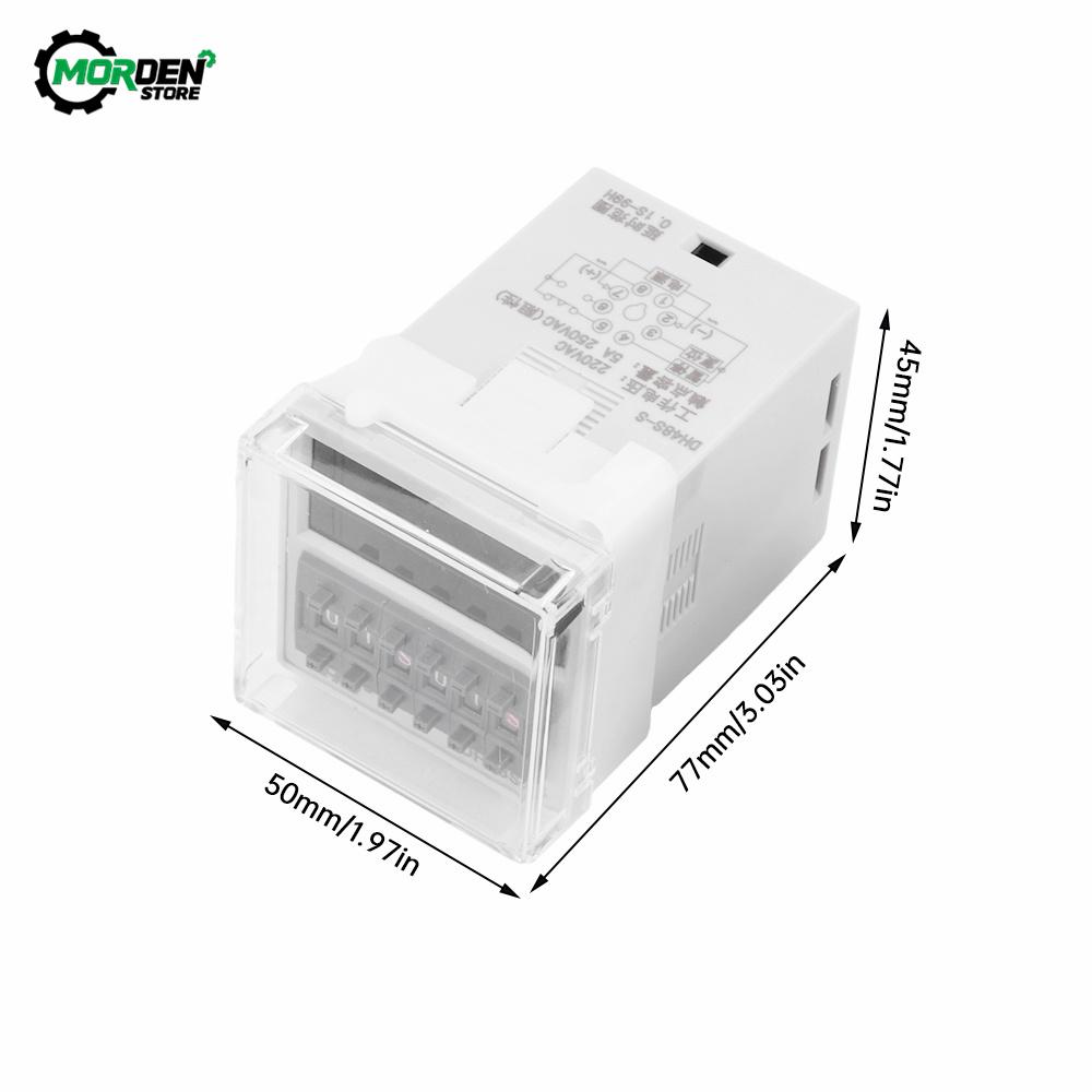 DH18S-S 1.1s-991h Relay AC 111V 111V DC 11V 11V Repeat Cycle SPDT Timer Switch Relay and Socket Base DH18S Din Rail Power Supply