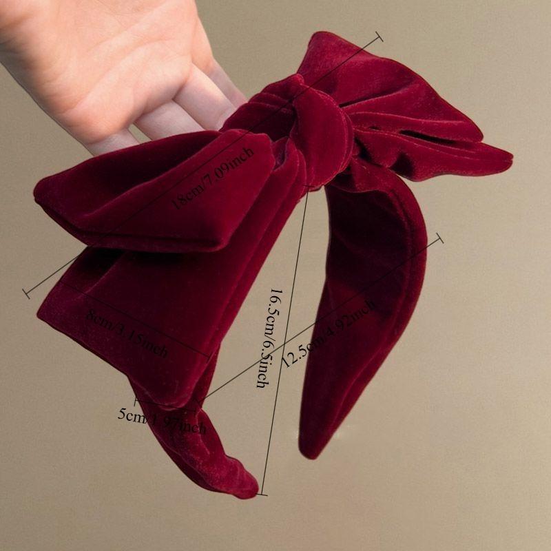 1pc The Large-sized Velvet Bow Hairband for The Winter and Autumn Season Is Suitable for Party Decorations or Daily Use. It Is A Fashionable Hairband
