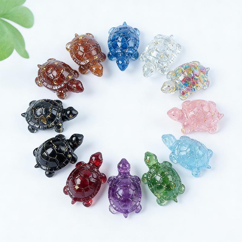 1PC Simulated Turtles Table Ornaments Mini Party Decorations Collectible Figurines Craft Colorful Home Multiple Options Available