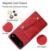 PU Leather Wallet Phone Case for iPhone Air Multiple Card Slots Dual Metal Button Closure Shockproof Full‑Body Protective Cover