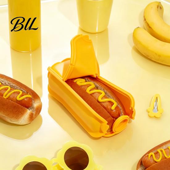 Boîte de rangement polyvalente Support à tacos en silicone de qualité alimentaire, Conception à boucle rabattable Boîte à outils de cuisine flexible pour burrito, Boîte de manipulation des aliments étanche pour