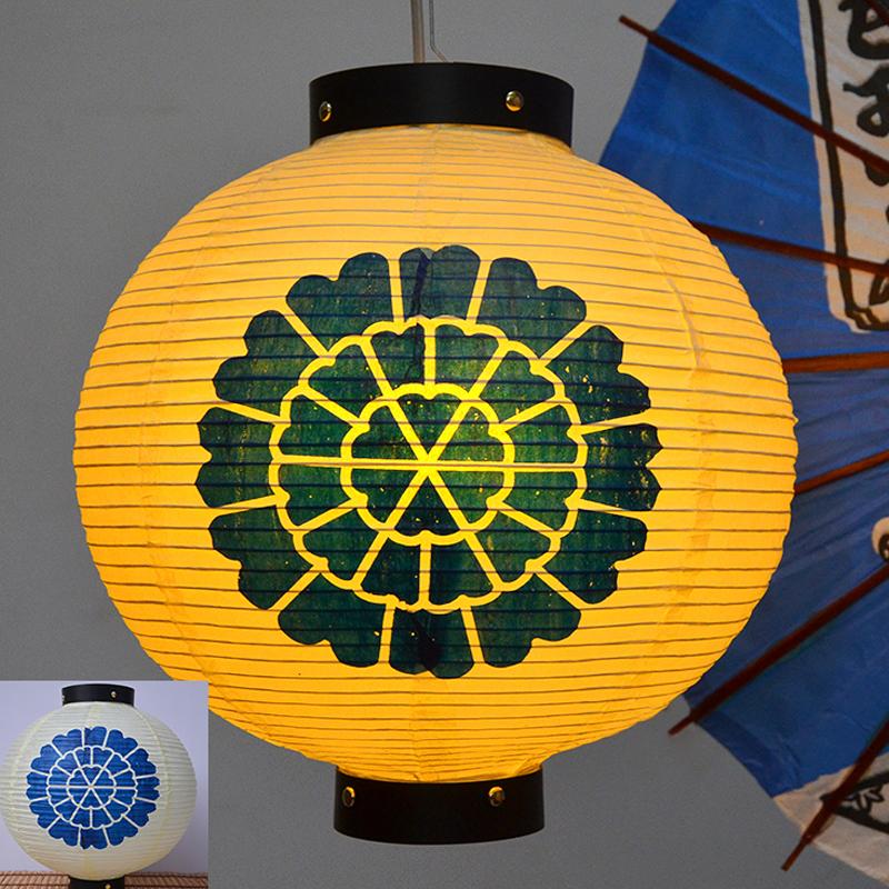 30cm Japanese Paper Lantern Oriental Style Izakaya Sushi Pub Lantern Sakura Restaurant Festival Hanging Lantern Advertising Sign