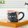 Cat Pattern Cat Coffee Cup Cute Design Japanese Cartoon Coffee Mug Creative Style Ceramic Material Drinking Cup Decorative Use