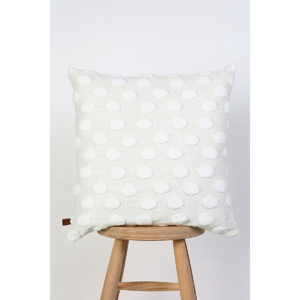 Bohemian Special Design Punch Pattern Decorative Throw Pillow Cover Point Ecru