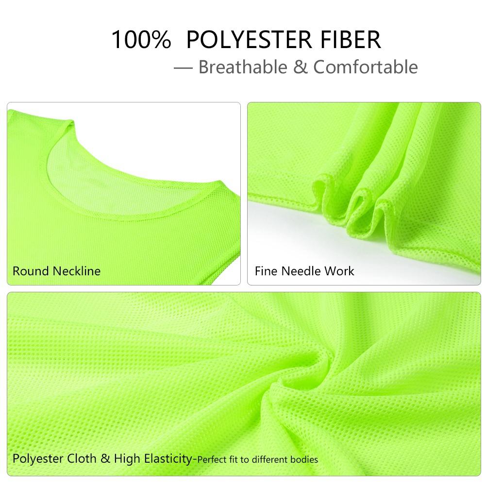 12 Pack Mesh Scrimmage Training Vests Football Vest Breathable Adults Jerseys Bibs