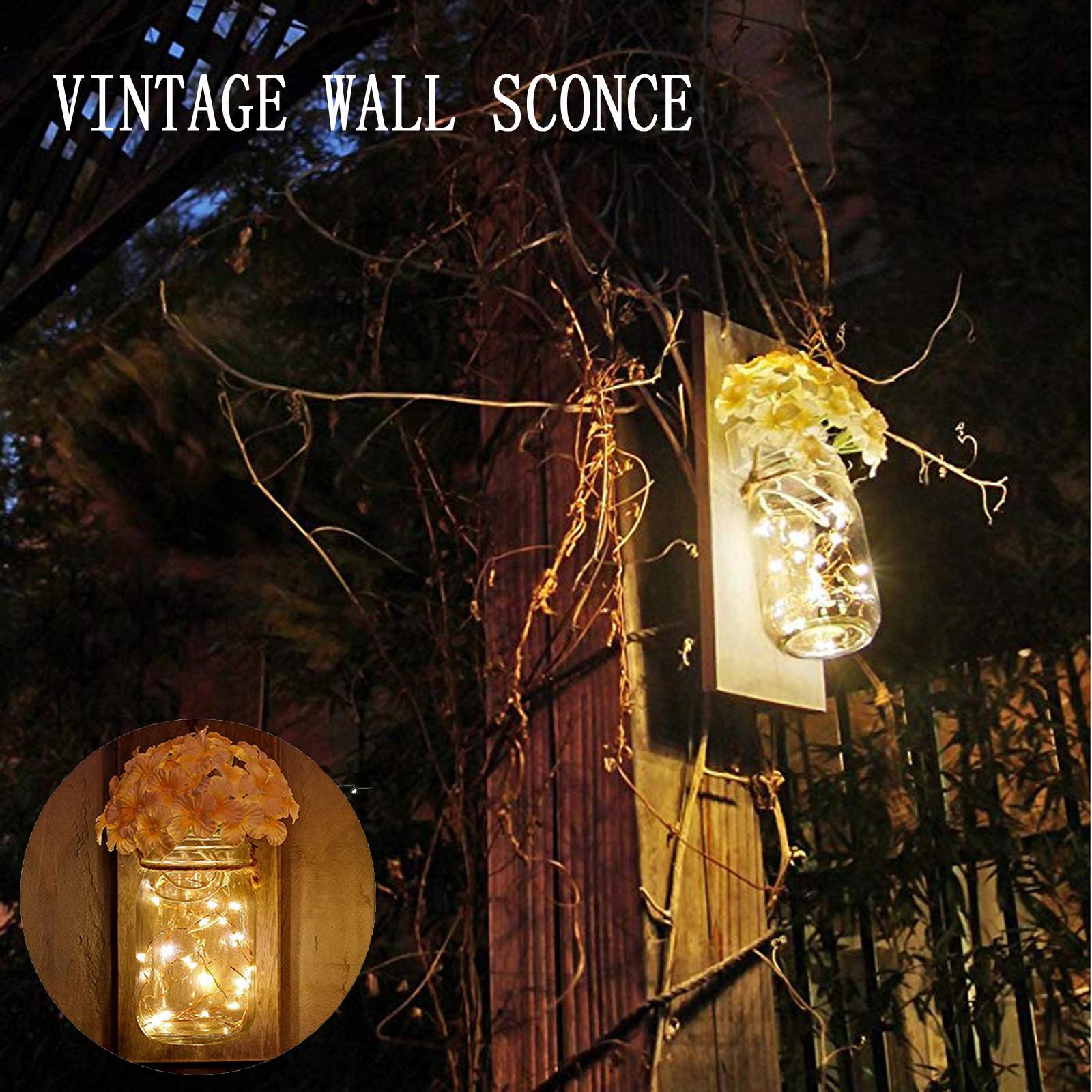 

2 настенных светильника в деревенском стиле с шелковыми гортензиями и винтажными крючками из кованого железа