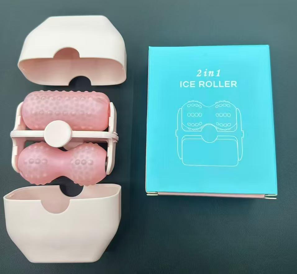Dual-Head Ice Roller & Gel Cold Compress Massager
