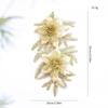 2pcs Gold Glittered Christmas Floral Arrangement Holiday Decor For Trees Gold Dusted Christmas Flower 18x32cm