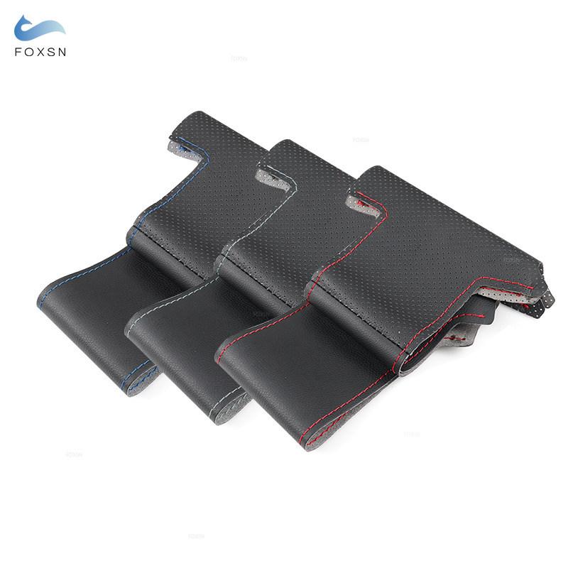 Hand-stitched Car-styling Interior Steering Wheel Braid Cover Trim For BMW M Sport 1 3 Series M3 E90 E92 E93 E81 E82 E87 X1 E84