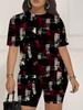 Color Codes: European and American Women's Clothing, Painting Print T-shirts, Shorts, Sets, Sportswear